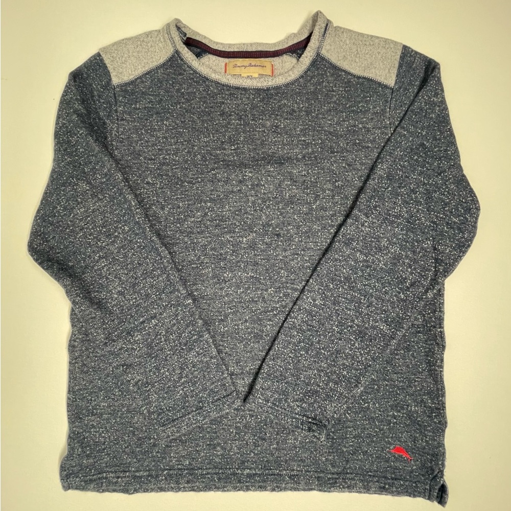 Tommy Bahama Shirt Men's Medium Pullover Sweatshirt Gray Blue loungewear